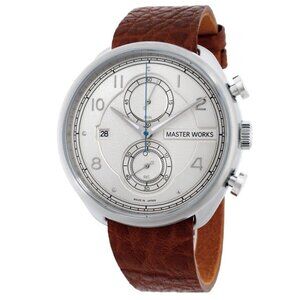 NWT Authentic Master Works Chronograph Quartz White Dial Men's Watch